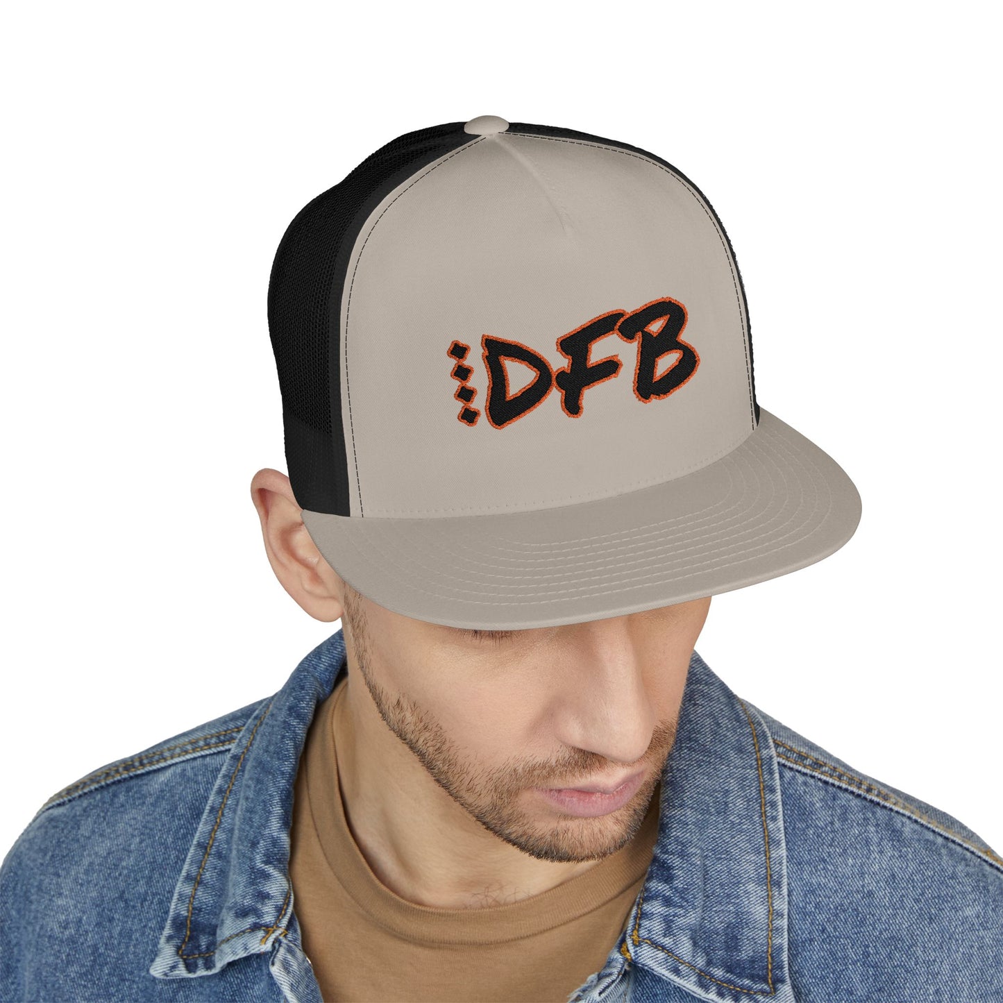 DFB Flat Bill - Silver/Black/Orange