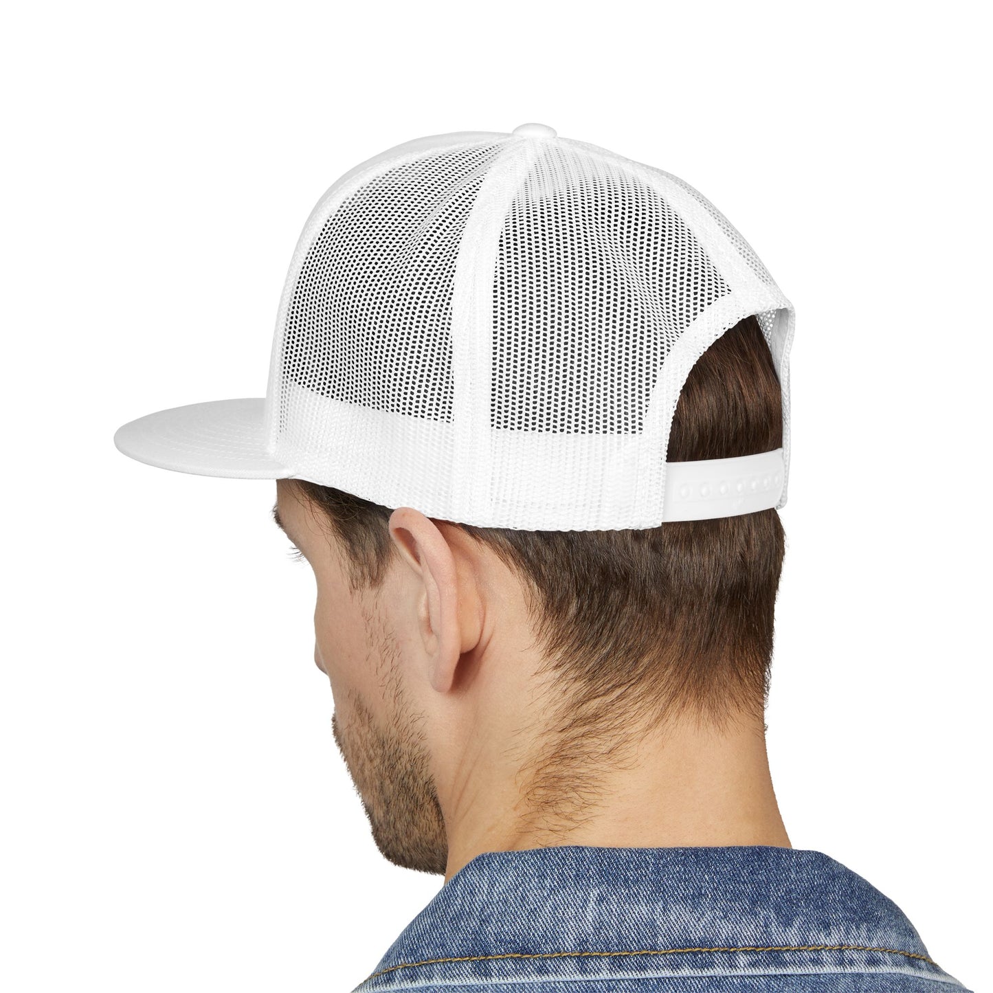DFB Flat Bill Trucker - White