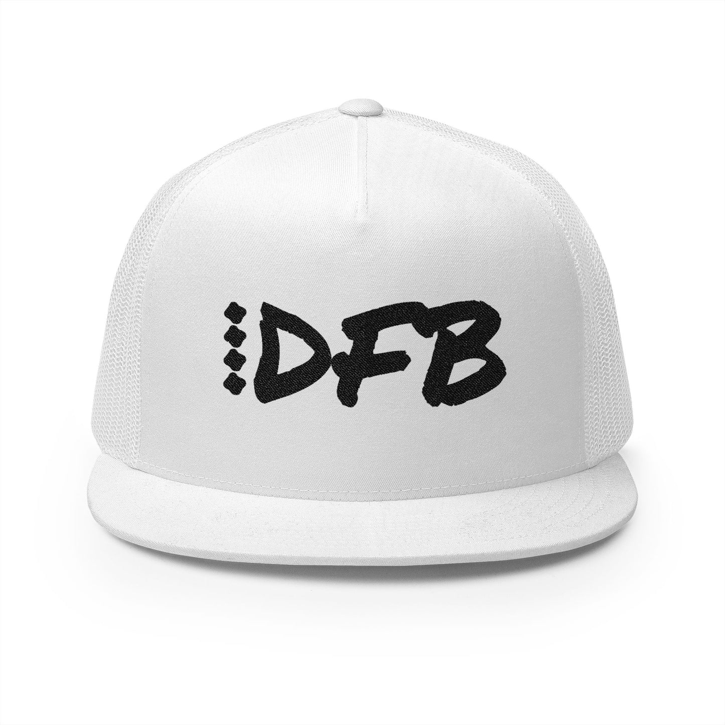DFB Flat Bill Trucker - White