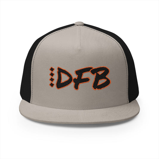 DFB Flat Bill - Silver/Black/Orange