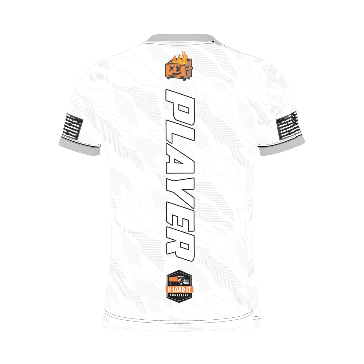 DUMPSTER FIRE BAGGERS JERSEY-WHITE-UPDATED LOGOS!