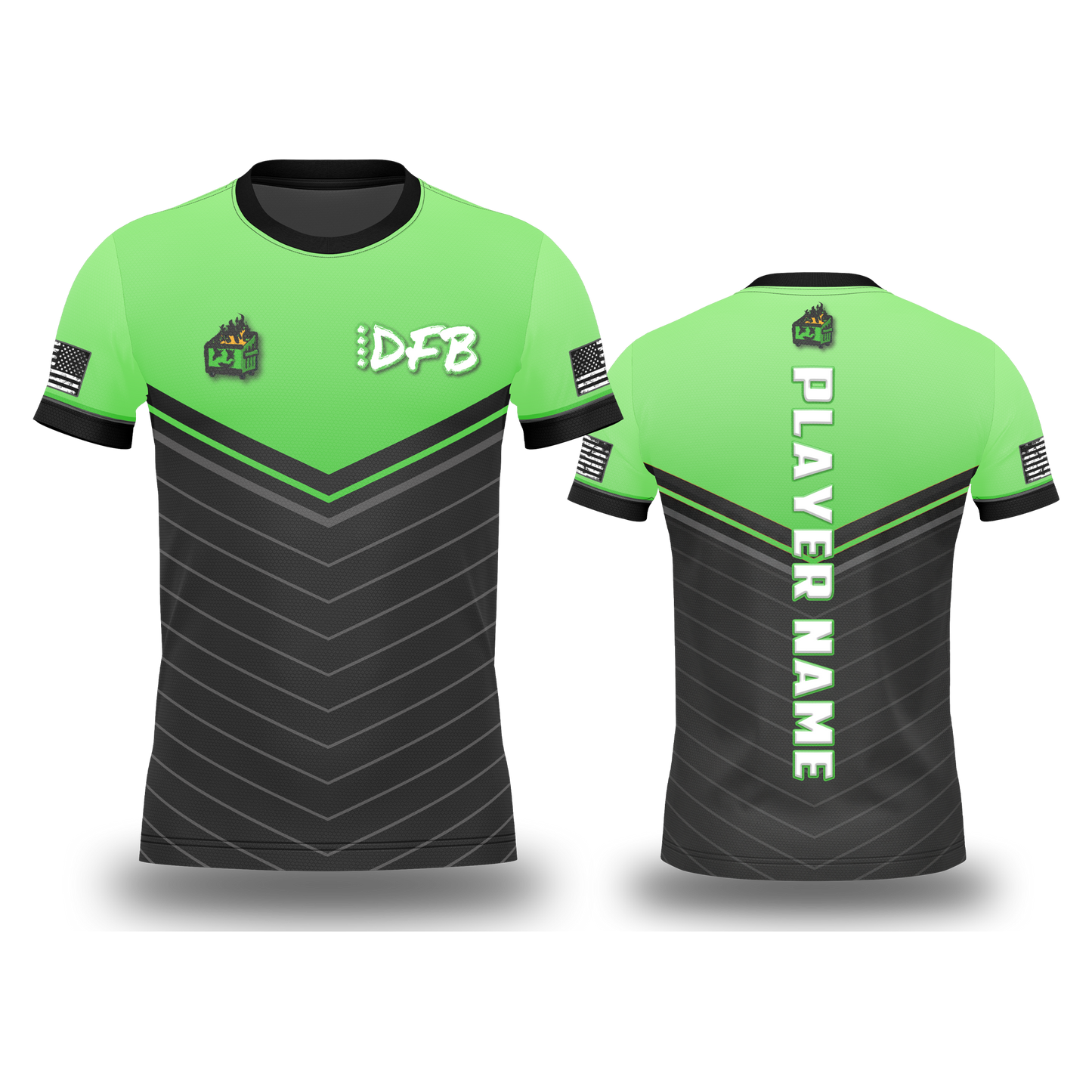 DUMPSTER FIRE BAGGERS JERSEY-SZN 22- LIME GREEN